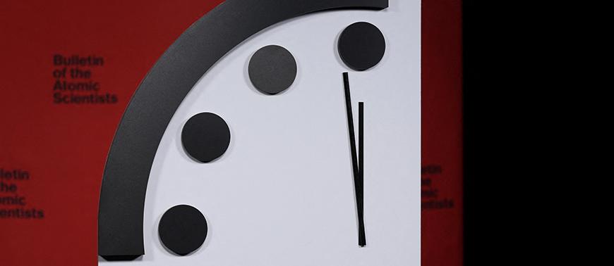 The iconic Doomsday Clock remains unchanged, emphasizing urgent action needed as it considers AI misinformation threats and nuclear risks in 2024.